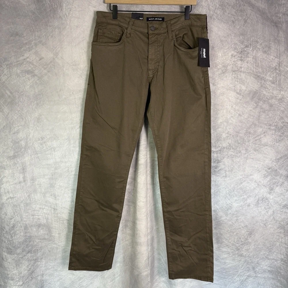 New Mavi Jeans Mens 33X34 Zach Morel Twill Straight Leg Stretch 5-Pockets Preppy